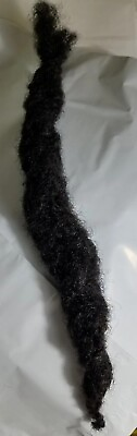 #ad Wick 1 piece 100% Human Hair handmade Dreadlocks 10quot; to 12 quot; black 4cm large $48.00
