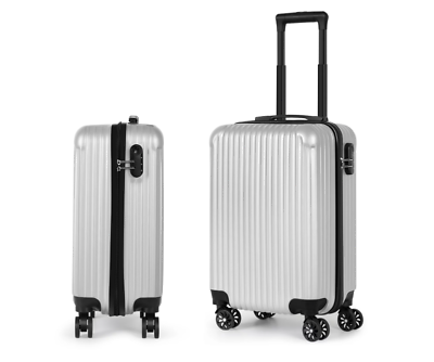 #ad Carry On Luggage 20quot; Hardside Suitcase ABS Spinner Luggage with Lock $29.96