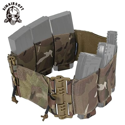 #ad Tactical Quick Release Buckle Elastic Mag Holder Carrier Cummerbund For Vest MC $36.99