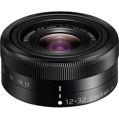 #ad PANASONIC LUMIX G VARIO 12 32mm F3.5 5.6 ASPH Lens Black Micro 4 3 Bulk Package $139.90