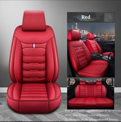 #ad For Dodge Car Seat Covers Full Set Front amp; Rear Cushion PU Leather Waterproof $167.16