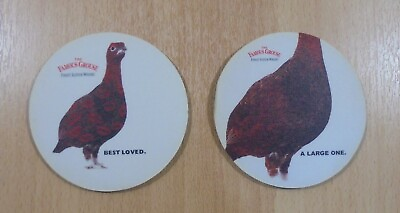 #ad FAMOUS GROUSE SCOTCH WHISKY ADVERTISIGN SET OF TWO FOAM COASTERS $9.99