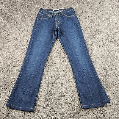 #ad Levis Jeans Womens 4 M Misses Boot Cut Low Rise Dark Wash Denim Stretch 27x29 * $22.98
