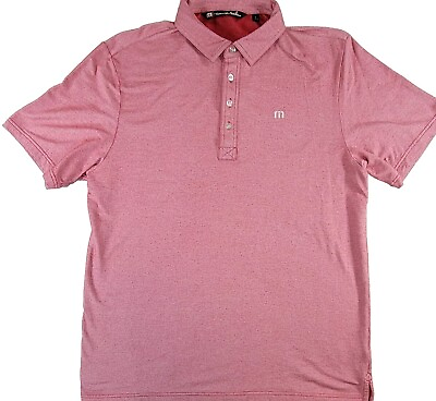 #ad Travis Mathew Shirt Men#x27;s Pink XL Short Sleeve Outdoors Golf Lightweight Adult $14.99