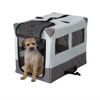 #ad Dog Camper Portable Soft Sided Travel Tent Crate Kennel Steel Frame 24inch $135.95