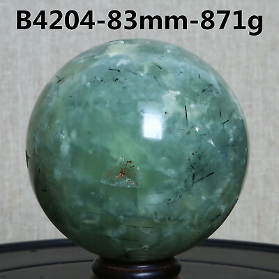 #ad B4204 871g Natural Green Prehnite Crystals Healing Aura Chakra Power Sphere Ball $188.00