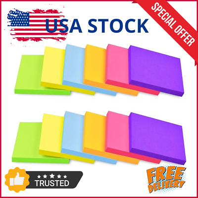#ad Post It Notes Pop Up Sticky Notes 3X3 Inches 9 Pads Bright Colors Self St... $7.49
