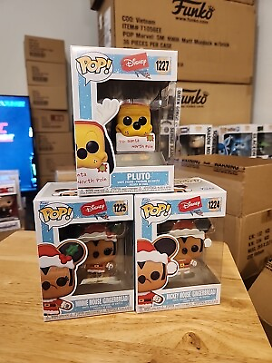 #ad Funko Pop Disney Holiday Set Of 3 Gingerbread Mickey Minnie Mouse amp; Pluto $39.99