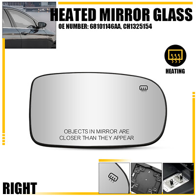 #ad For 2011 2021 Dodge Rear Charger View Mirror Glass Right Passenger With Heated $17.29