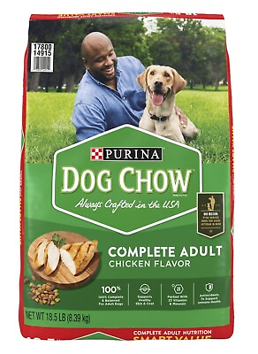 Purina Dog Chow Complete Adult Dry Dog Food Kibble With Chicken Flavor 18.5 lb. $22.89