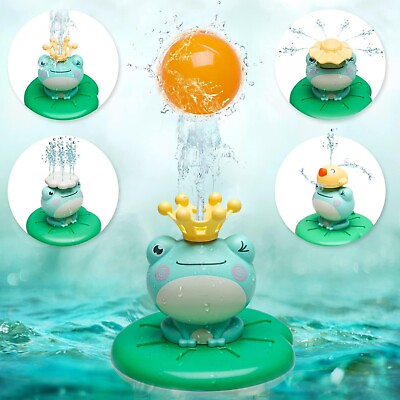 #ad Baby Bath Toys for Kids 4 Modes Water Spray Sprinkler Bathtub Frog Toy US seller $9.99