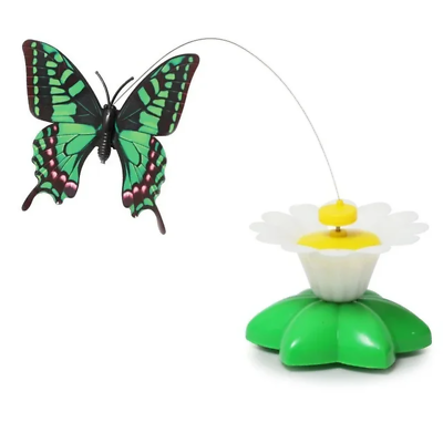 #ad Rotating Electric Flying Butterfly Colorful Interactive Cat Dog Automatic Hummin $6.23