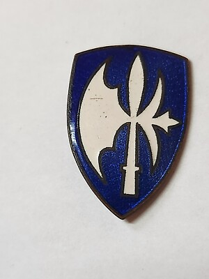 #ad WW2 US ARMY 65th Infantry Division GERMAN MADE Distinctive Insignia DUI DI Pin $34.99