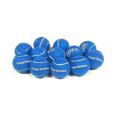 #ad Happy Birthday Dog Tennis Balls 12 Pack Small Blue $29.71