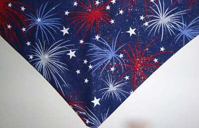 #ad 4th of July Fireworks Patriotic Dog slip over the collar bandana dog cat scarf $6.99