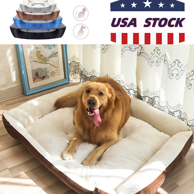 #ad Pet Calming Bed Soft Warm Cat Dog Nest House Small Large Washable Mat USA STOCK $19.39