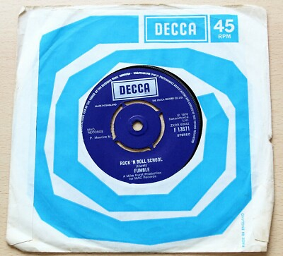 #ad EX Fumble Rock N Roll School 1976 Decca 7quot; Single GBP 5.99