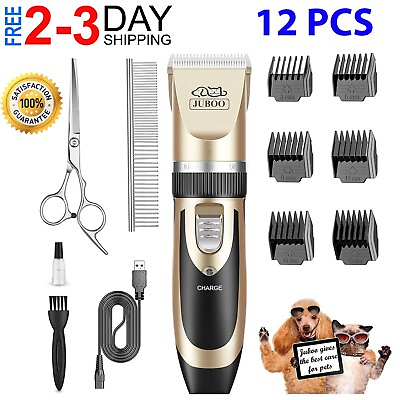 #ad PET CLIPPERS Professional Heavy Duty Trimmer Dog Grooming Kit Thick Hair Trimmer $28.99