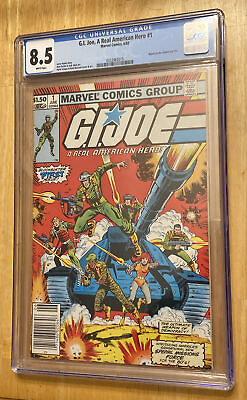#ad Rare GIJOE A Real American Hero #1 CGC 8.5 NEWSSTAND EDITION *1ST Comic WHT PGS $299.99