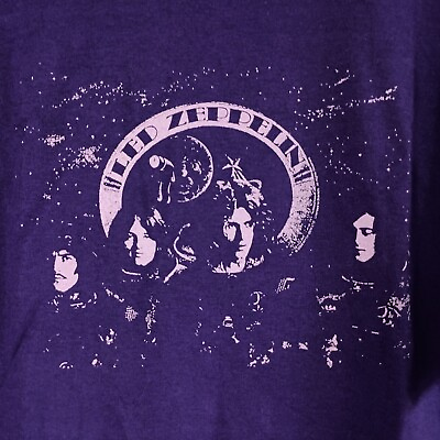 #ad Led Zeppelin purple astronauts deadstock adult Gildan t shirt size Large $19.90