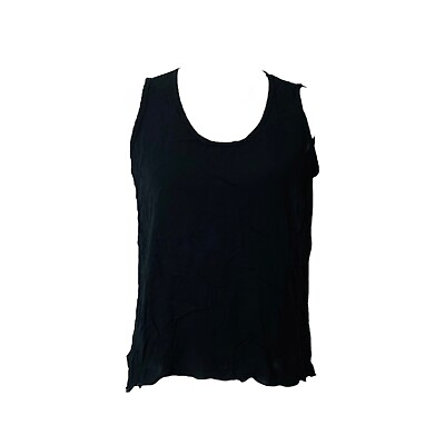 #ad Dinah Lee Women#x27;s Tank Top Shirt Black Scoop Neck Sleeveless Pullover Size 1X $23.47