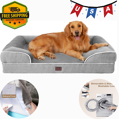 #ad Orthopedic Dog Beds for Extra Large Dogs Waterproof Memory Foam XL Dog Bed with $69.80