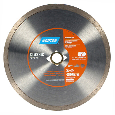 #ad Norton 7660702788 Classic Silver Continuous Diamond Saw Blade 7 Dia. in. $25.32