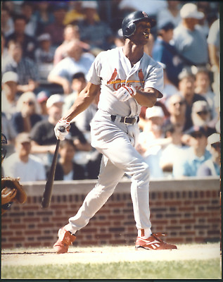 #ad Willie McGee Batting St. Louis Cardinals 8x10 With Toploader $4.99