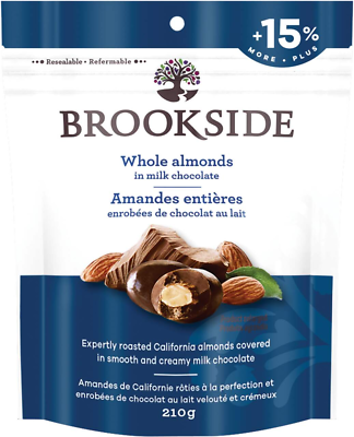 #ad Brookside Milk Chocolate Pieces with Whole Almonds 210g 7.4oz $12.55