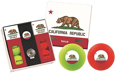 #ad Volvik Vivid Limited Edition State Pack 6 California Golf Balls amp; Marker Set NEW $24.95