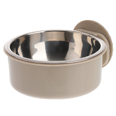 #ad Hanging Pet Food Water Bowl Stainless Steel Dog Bowls Puppy $11.18