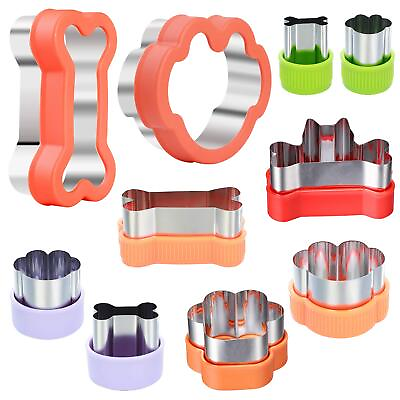 #ad Dog Cookie Cutter Set 10pcs Dog Bone and Dog Paw Print Cookie Mold for Home... $20.62