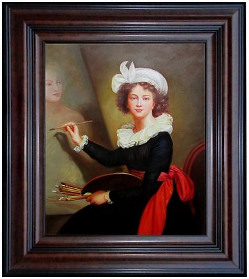 #ad Framed Louise Elisabeth Self Portrait Repro Hand Painted Oil Painting 20x24in $429.00