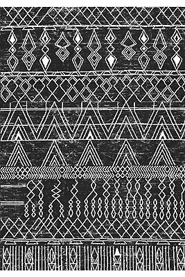 #ad Moroccan Design Area Rug Washable Carpet Black and White Rug Kilimway $195.00