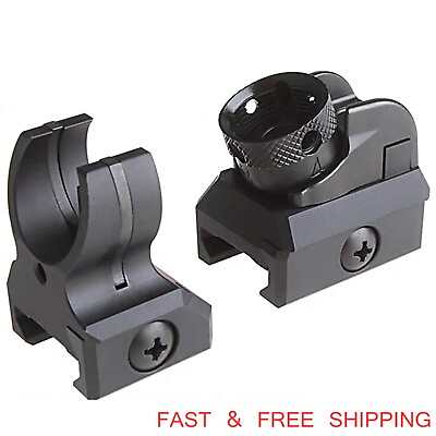 #ad Tactical Metal Low Profile Front amp; Rear Sight Set For Picatinny Diopter Scope $19.99