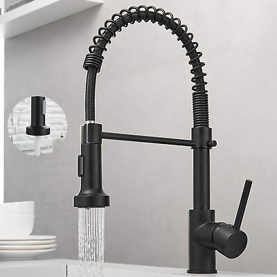 #ad Chrome Kitchen Faucet Swivel Single Handle Sink Pull Down Sprayer And Mixer Tap $24.69