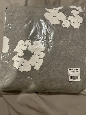 #ad NEW Denim Tears Hoodie Grey Size L Mens Cotton Hooded SweatShirt 100% Authentic $155.00