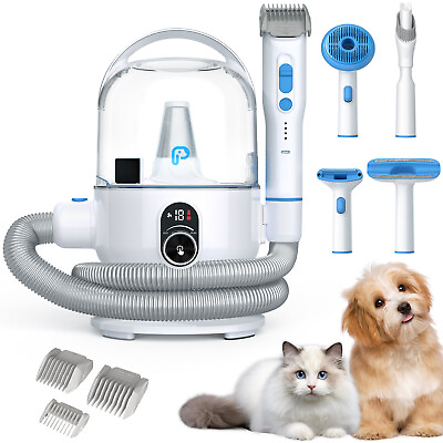 #ad Pet Dog Grooming Vacuum Kit Professional Hair Shedding Brush Clipper Tool Cat $73.72