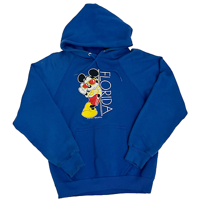 #ad Vintage 90s Mickey Mouse Florida Blue Hoodie C $50.00