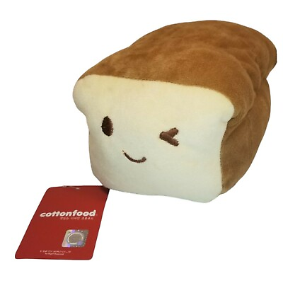 #ad 🍞Cute Bread Pillow Plush Cushion Kawaii Smile Wink Cottonfood SNP Toy World NWT $19.99