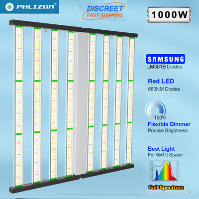 #ad PHLIZON 1000W 640W Foldable W SAMSUNG LED Grow Light Indoor Hydroponic Grow Lamp $349.69
