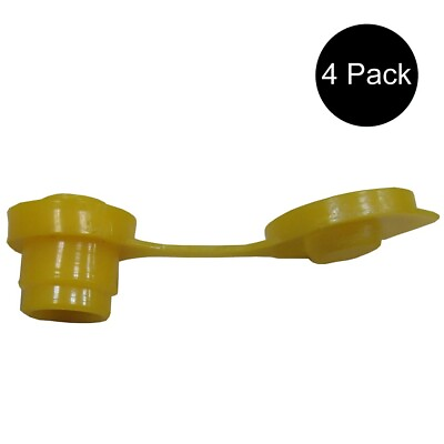 #ad 4 Yellow Vent Caps Gas Fuel Can fpr Midwest for Blitz for Wedco Fits Briggs $8.99