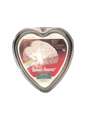 #ad 1 Vintage Ekco Baker#x27;s Secret Duncan Hines Heart Shaped Cake Pan NEW $12.99