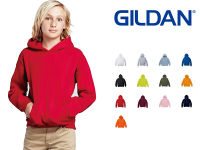 #ad Gildan Heavy Blend Pullover Hoodie Basic Fleece YOUTH Hooded Sweatshirt 18500B $12.96