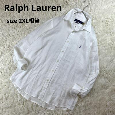 #ad Ralph Lauren White Pony Yuruudabo Linen Bd Shirt $156.93