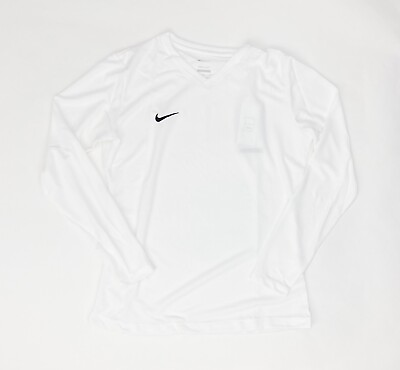 #ad Nike US Long Sleeve Tiempo Premier II Soccer Jersey Women#x27;s Medium White DH8236 $6.00