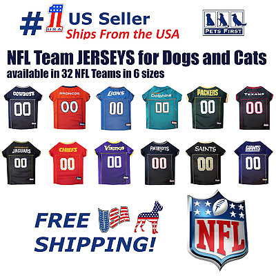 #ad Pets First NFL Licensed Jersey for Dogs amp; Cats available in 32 Teams 7 Sizes $33.99