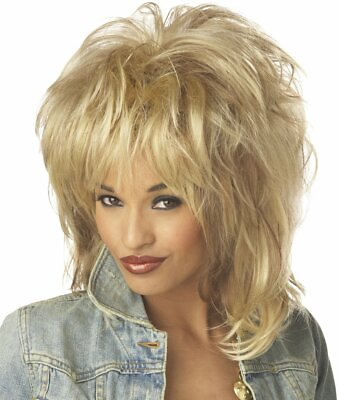 #ad Tina Turner Wig Blonde 80#x27;s Singer Diva Pop Star Costume Big Hair Rockin#x27; Soul $28.32
