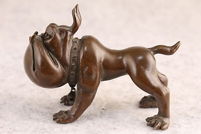 #ad Rare Chinese red copper handmade dog Statue figure Table Home decor gift $189.99