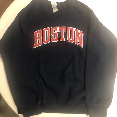 #ad Gildan Heavy Blend 50 50 Boston Fleece Crewneck Sweatshirt Unisex Size S Redsox C $19.99
